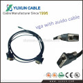 China manufacture computer used 15pin vga audio video cable
